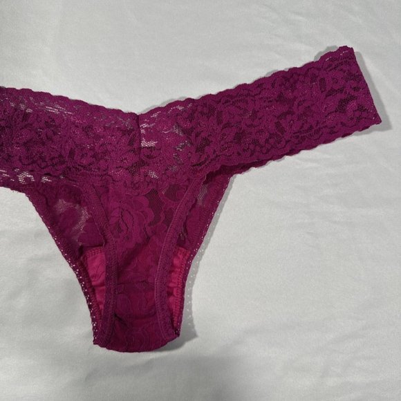 NEW $24 Hanky Panky Lace Low rise Thongs in Fuchsia Pink [SZ‎ OS] #5969 - Picture 9 of 9